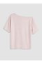 Kayık Yaka Oversize Soft Touch Women's T-Shirt - 5