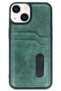Spt-Gld iPhone 15 Sara Leather Case with Business Card Holder (141140) - Green - 2