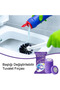 8 Pieces (1 Pack) (Lavender) Premium Detergent Disposable Toilet Cleaning Sponge |   Wall-Mounted Toilet Brush Replacement Sponge |   Scented Wc Brush Replacement Head, Cartridge - 5