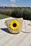 Summer Girl's Gift Straw Hat Bag Set Sunflower Model |   Sunscreen Beige Beach Combination - 7
