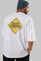 Body under Oversize Back Printed White T-Shirt 100% Cotton Streetwear Premium Comfortable Fit - 7