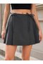 Women's High Waist Tie Detailed Pleated Mini Woven Skirt Cm26Et00282 - 2