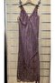 Italian Satin Dress with Fringe Detail