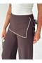 Women's Tie-Waist Sequined Seersucker Stretchy Wide-Leg Trousers - 4