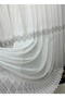 Eli̇n 2573 V-105 Silver Detail 1/2,5 Pleated Tulle Curtain Apm - 7