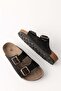 Unisex Black Soft Pad Sole Double Strap Buckle Daily Comfortable Summer Home & Outdoor Slippers - 3