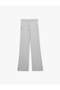Star Detailed, Tie-Waist, Comfortable Cut, Ribbed Pajama Bottoms - 3