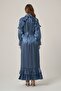 Women's Organza Dress Light Blue 31363 - 5