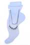 لون فضي لافتاير Sf 3 Globe Star 3 Globe Steel Anklet - 3475 - 2