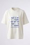 Horse Racing Design Back Printed Cotton White Oversize T-Shirt
