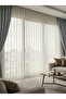 Premium 1 to 3 Dense Pleated Bamboo Tulle Curtain Soft Linen Look No Ironing Required - 4