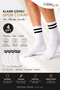 4 Pairs White College Socks Cotton Unisex Sports Socks Casual Breathable Socks