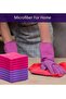 Microfiber Cleaning Cloths, Rags Kitchen Towel Dish, Car Wash Kit, Windows, Bathroom, All Purpose - 5