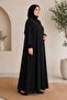 Medina Silk Ferace Large Size Stand Collar Hijab Ferace - 3
