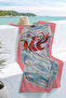 Pop Art Kola Beach Towel - Modern Pink Summer Themed Pool Sea Quick-Drying Microfiber Towel Cover - 6