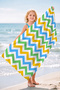 Zigzag Striped Modern Beach Towel-Geometric Colorful Minimalist Pool Sea Quick Drying Cover Towel - 6