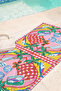 Tropical Marine Fish Themed Beach Towel - Mediterranean Bohemian Pink Yellow Quick Drying Microfiber Towel - 4