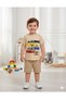 Car Patterned Boy's T-Shirt Shorts Summer Set