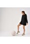 Women's Oversize Hooded Sweat Dress – Black