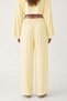 Yellow Tie-Back Blouse and Pants Women's Set - 4