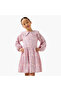 Peter Pan Collar Long Puff Sleeves Dress with Floral Print