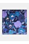 Abstract Floral Pattern Scarf Navy Blue