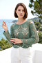 Lace Embroidered Crop Blouse
