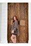 Women's Khaki Chiffon Cape Blouse Frv0195 - 5