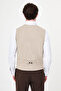 Striped Slim Fit Classic Men's Vest Beige - 40953.26Y - 5