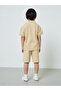 Boys Textured Knit Polo T-Shirt and Shorts Set - 5