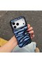 iPhone 15 Pro Max (6.7 Inch) Compatible Wavy Wrinkled Detailed 3D Surface Bright Colored Summer Lux Case - 4
