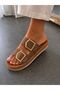 Orthopedic Sole Double-Strapped Buckle Wrapped Women's Comfortable Slippers - 3