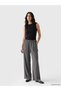 Lcw Jeans Gray Elastic Waist Wideleg Women's Jean Trousers