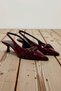 Women's Pointed Toe Sling Back Kitten Heel Shoes Patent Leather Material Shiny Surface Stylish Cut Daily Comfortable