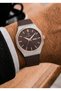 Men's Brown Leather Cord Brown Dial Calendar Wristwatch 2 Years Warranty - 2