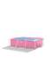 2.2m x 1.5m x 0.6m Pink Rectangular Metal Frame Above Ground Pool – Ages 6+