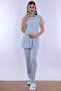 Maternity Pajama Set with Breastfeeding Feature Effortt - Blue - 4