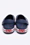 Women's Navy Blue Red Striped Non-Slip Sole Sabo Sea Slippers - 3