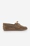 Women's Genuine Leather Loafer Perforated Lace-Up Casual Shoes Lunosi Camel Suede - 3