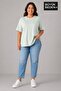 Plus Size Women's Crew Neck Slit Detailed 3Xl-6Xl Tunic T-Shirt Spr26Btsk501