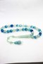 Phosphorescent Imame Pen Embroidered Capsule Cut Powder Amber Prayer Beads Special Color Blue Rosary - 2