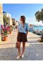 Vine Patterned Muslin Shorts