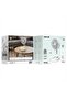 Rovio 8" Folding Fan 7200mAh Battery LED Light Remote Portable Cooling Fan - 8