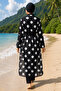 Chiffon Pareolu Adjustable Waist Hijab Swimsuit Polka Dot - 6