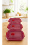 1300 ml Microwaveable Food Storage and Transport Container Lunch Nutrition and Food Storage Container Red - 3