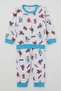 Baby Boy Pajama Set with Shoulder Patches Mini Basket Star 4 Months-1 Year, White