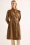 Aerobin tunic with dominant collar and belt in brown - 3