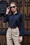 Women's Minimal Front Pocket Crop Shirt Black - 2
