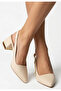 Merya Beige Satin Heeled Shoes - 2