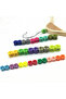 Light Blue Printed Beads for Hangers (34) Size Beads (100 Pieces) - 2